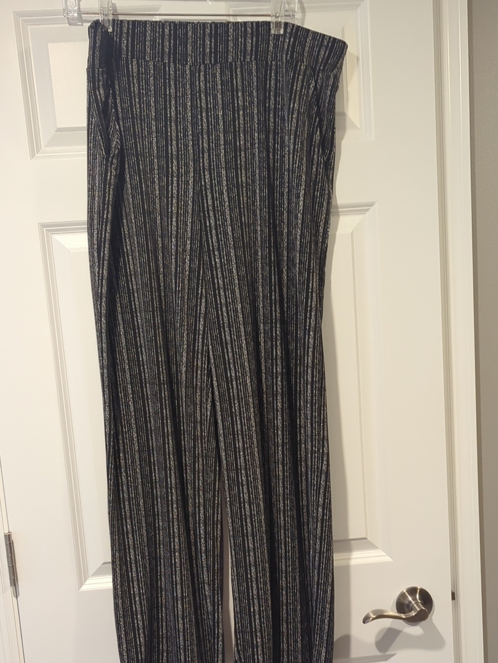 Maurices Black & Gray Striped Knit Pants